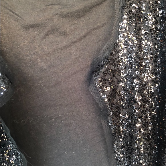 J crew sz small black beaded top - Picture 2 of 3